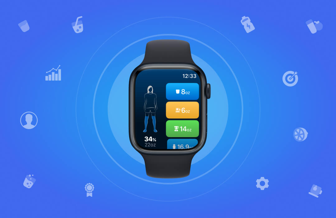 Guide for using WaterMinder on a smartwatch